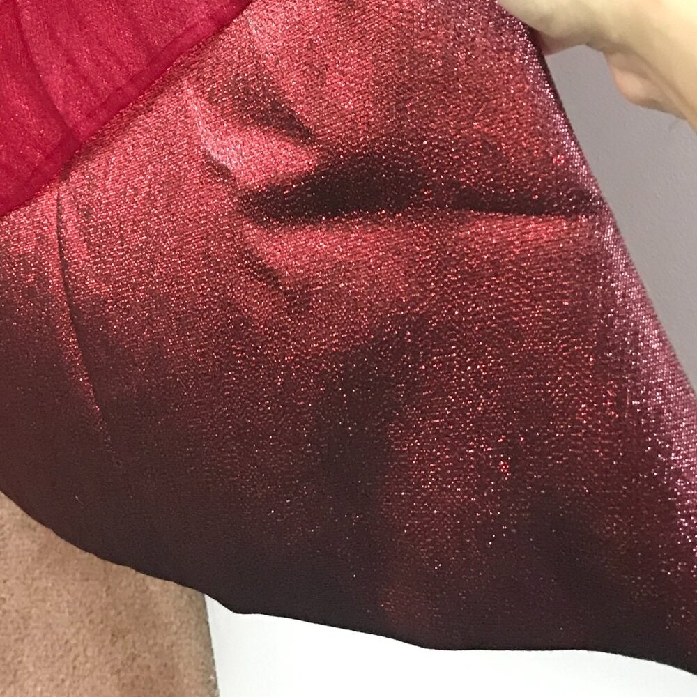 Beaded Red Prom Evening Dress with Hooded Cape NWOT - Picture 4 of 7